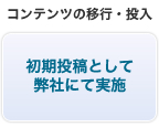 コンテンツの移行・投入：初期投稿として弊社にて実施